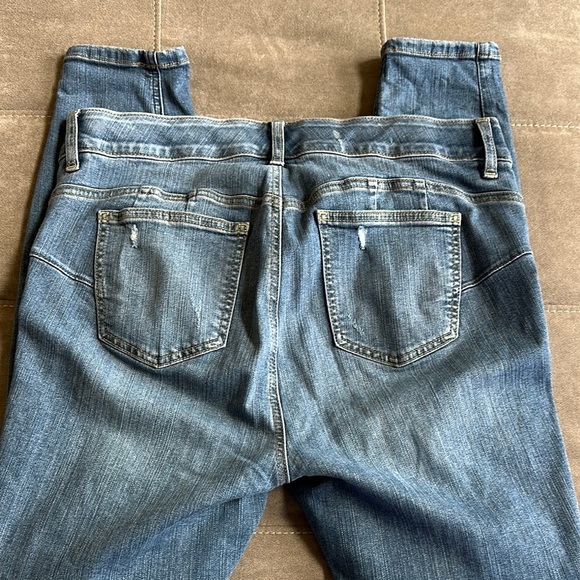 Torrid Blue Skinny Jeans with Distressed Details - Picture 8 of 10